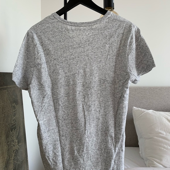Club Monaco Grey V Neck Tee - Picture 2 of 3